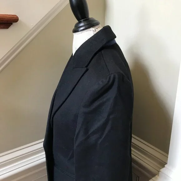 NWT JCREW Mirabelle Top Coat Womens 6 Black Italian Wool Cashmere BM546 NEW - Picture 9 of 16